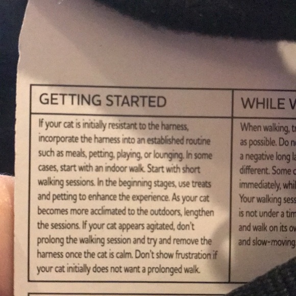 Vibrant life black and white harness and leash for cats.  NWT - Picture 9 of 12